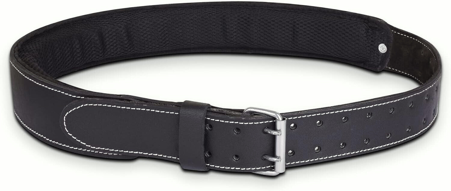 FUERI Leather Tool Work belt for men 2.5″ Foam Padded Thick Tool Pouch Belts