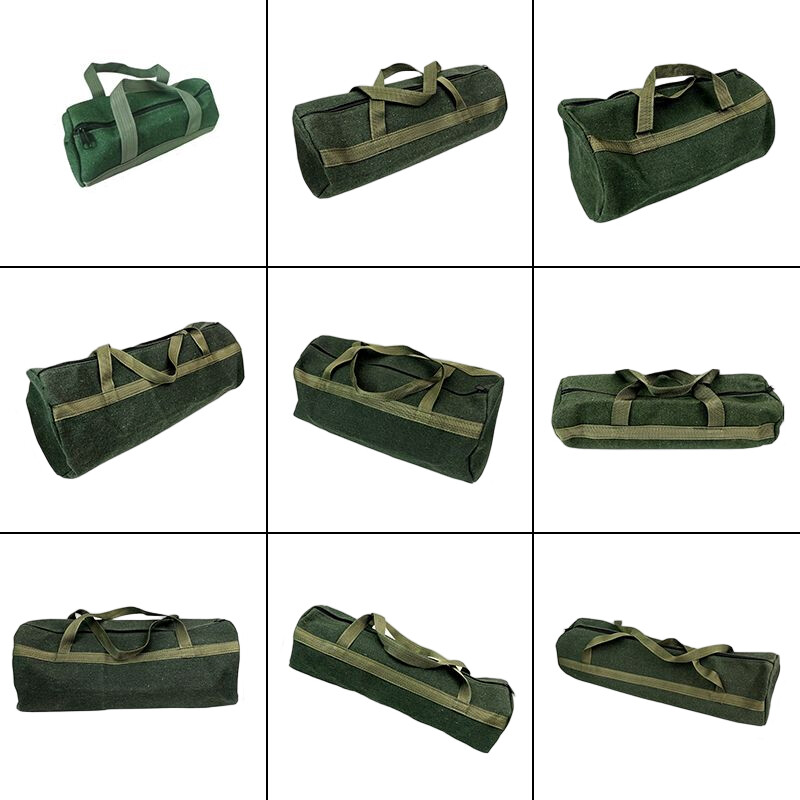 Durable Thick Canvas Pouch Tools Bag Storage Organizer Instrument Case Green