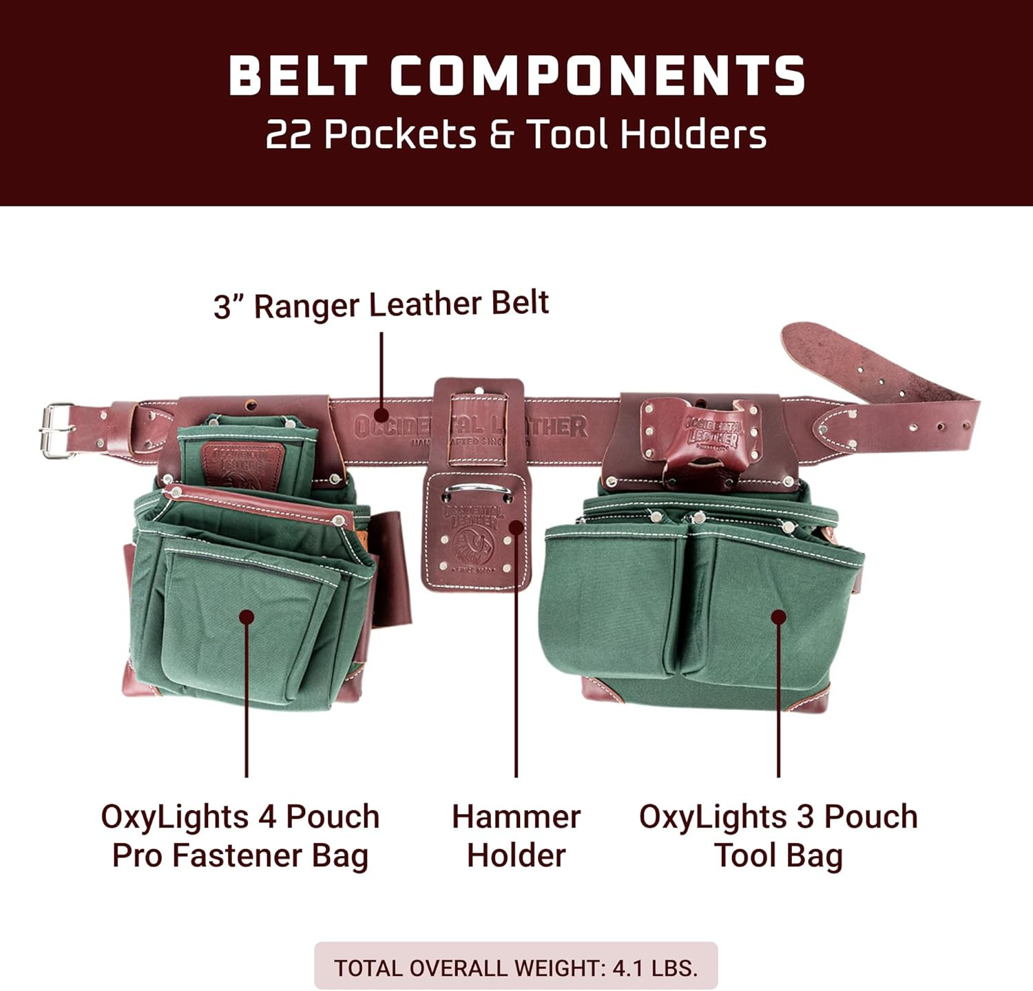 Oxylights X-Large 7 Bag Framer Set – 22 Pockets & Tool Holders, USA Made