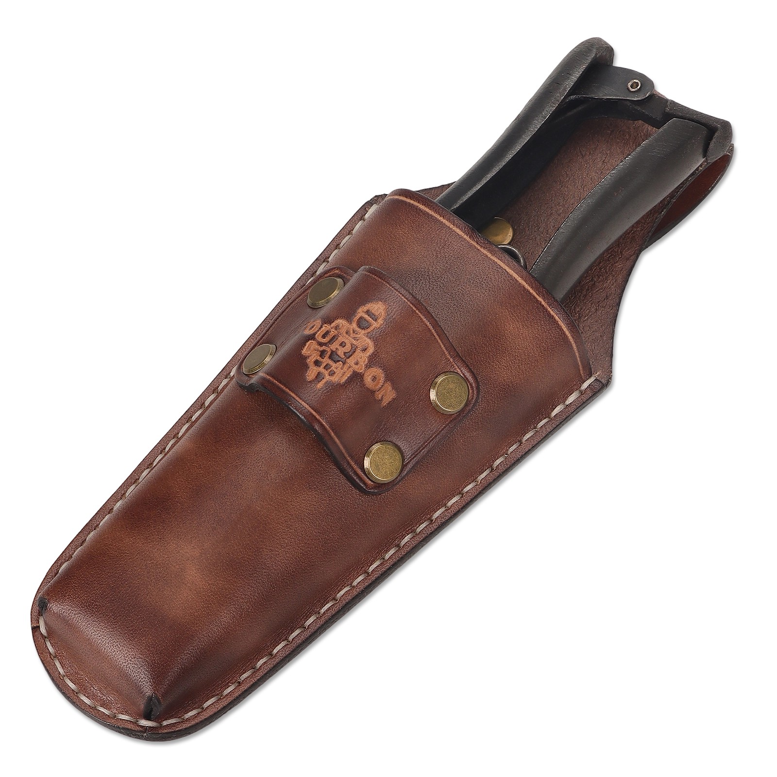 Tourbon Leather Garden Tool Belt Pouch 2-in-1 Pruner Shears Wrench Holder Case