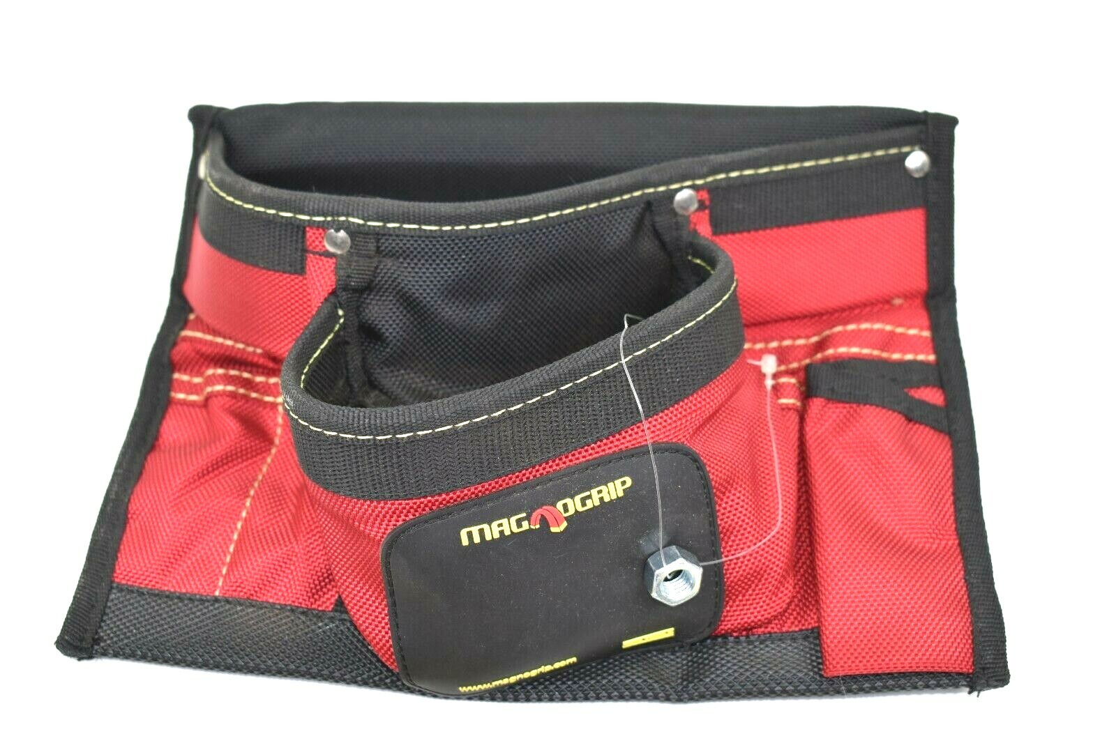 MagnoGrip 8 Pocket Magnetic Nail Pouch Small Tool Carpenter’s Bag Red