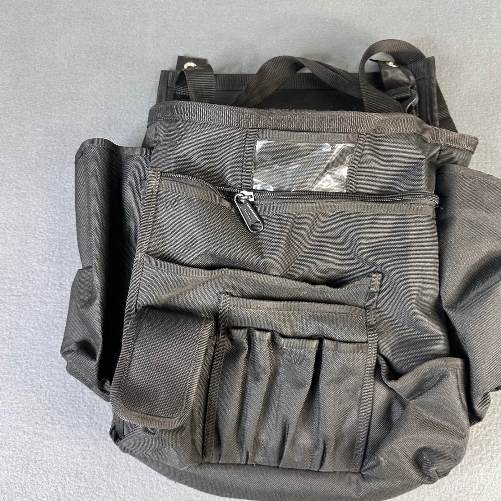 Duluth Trading Co Black Ballistic Nylon Tool Bag Organizer Utility Pouch Multi