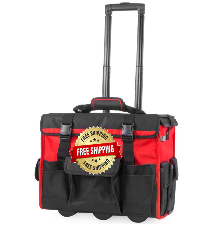 Maleta De Rueda Para Organizar Herramientas – Rolling Tool Bag Organizer Handle