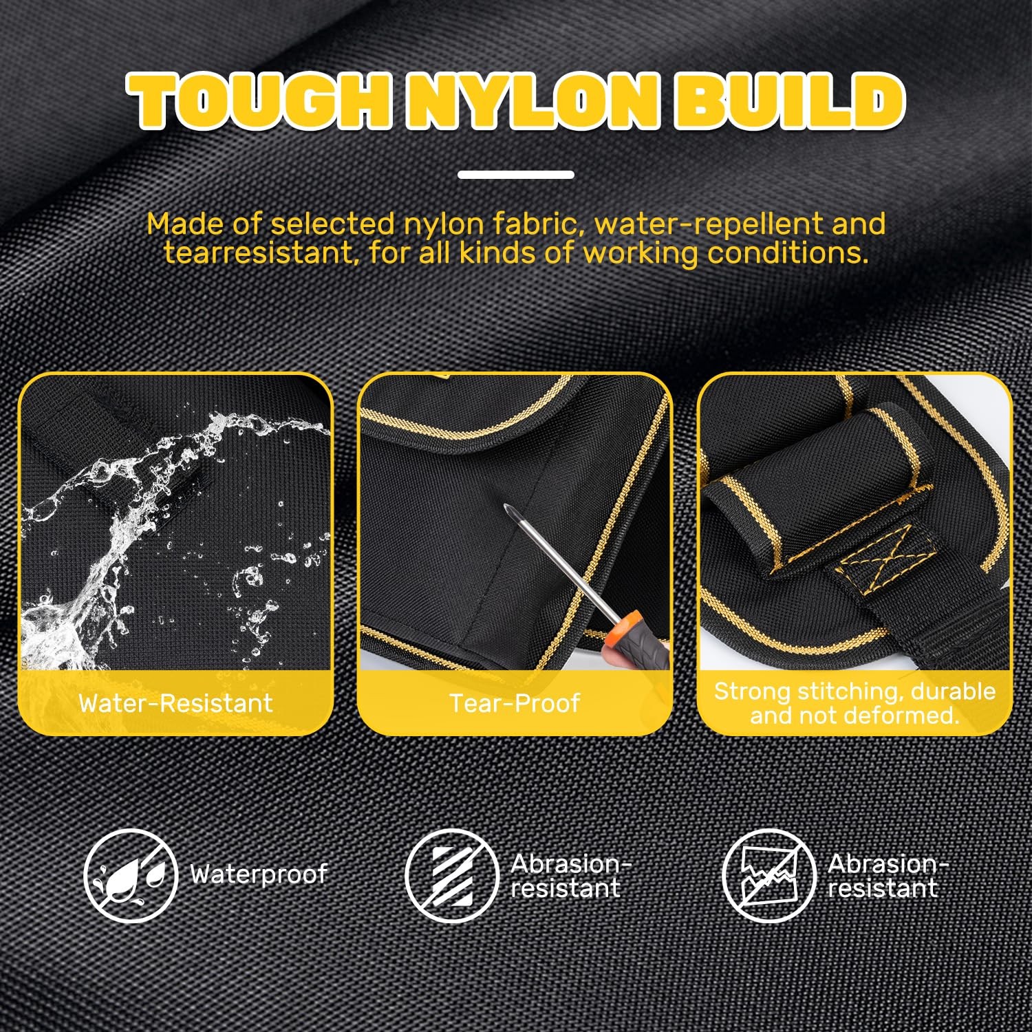 7Pocket Construction Tool Belt Adjustable Waist Drill Pocket MultiPocket Bag
