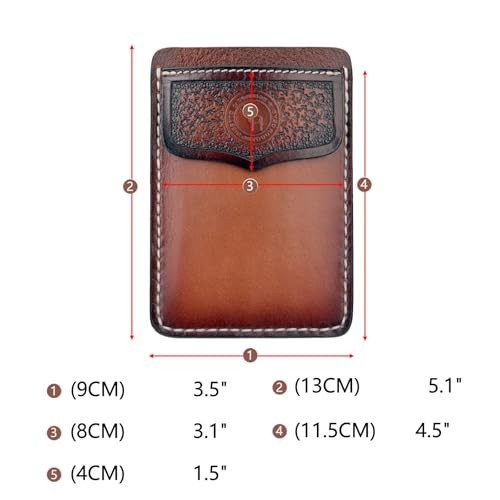 Genuine Leather Pocket Protector for Men | Durable Tool Pouch for Jeans & Shirts