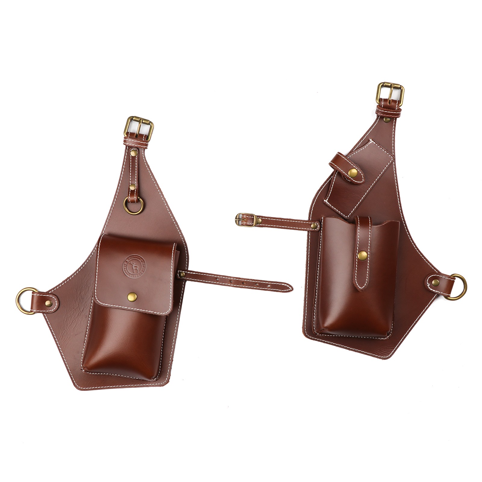 Tourbon Leather Men Harness Tool Holster Underarm Chest Bag Phone Handgun Case