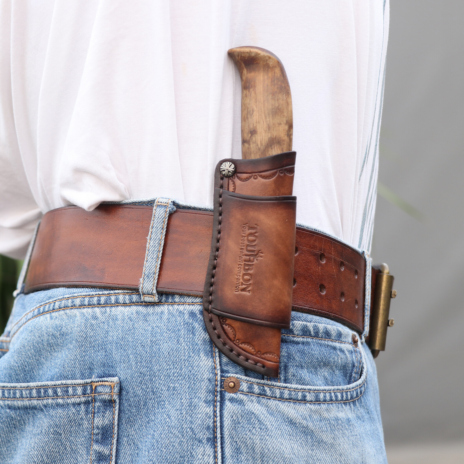 TOURBON 4″ Knife Blade Sheath Belt Holster Mini Pocket Folding Knife Protector