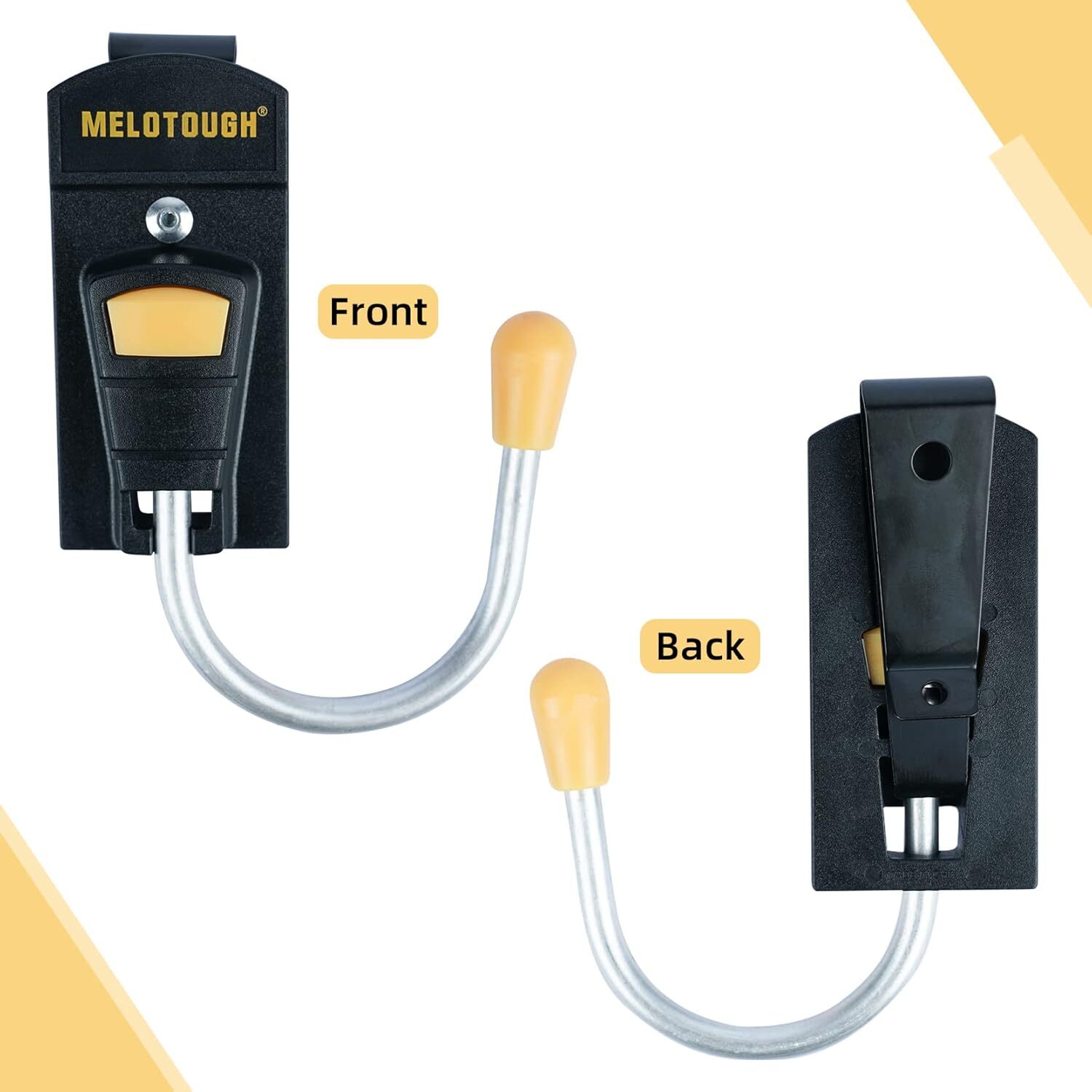 Tool Belt Hook Tool Holster Cordless Drill Holster with Metal Clip (Yellow 5pcs)