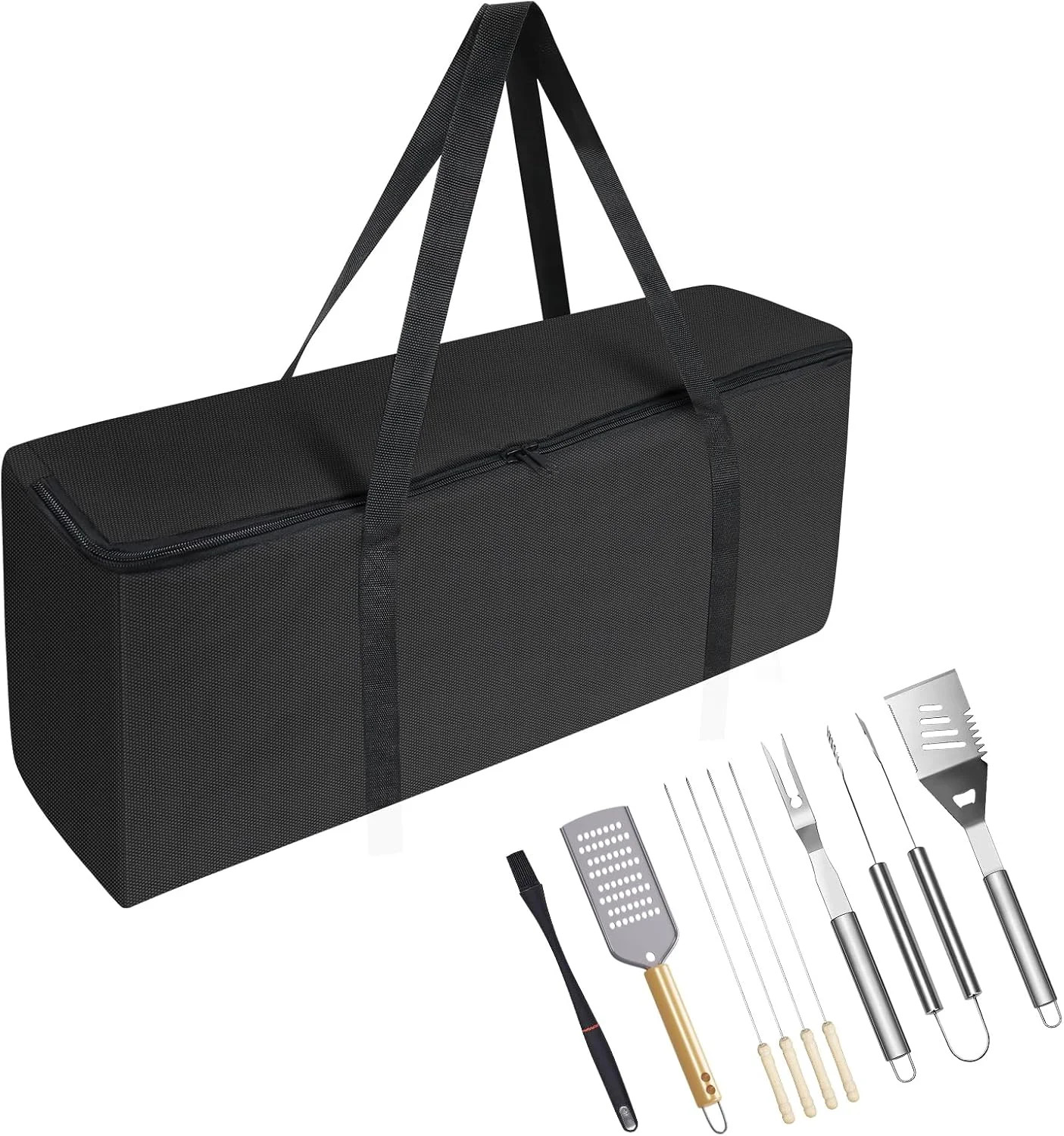BBQ Tool Storage Bag, Heavy Duty Tools Bag, 600D Oxford Cloth, Outdoor Grill Acc