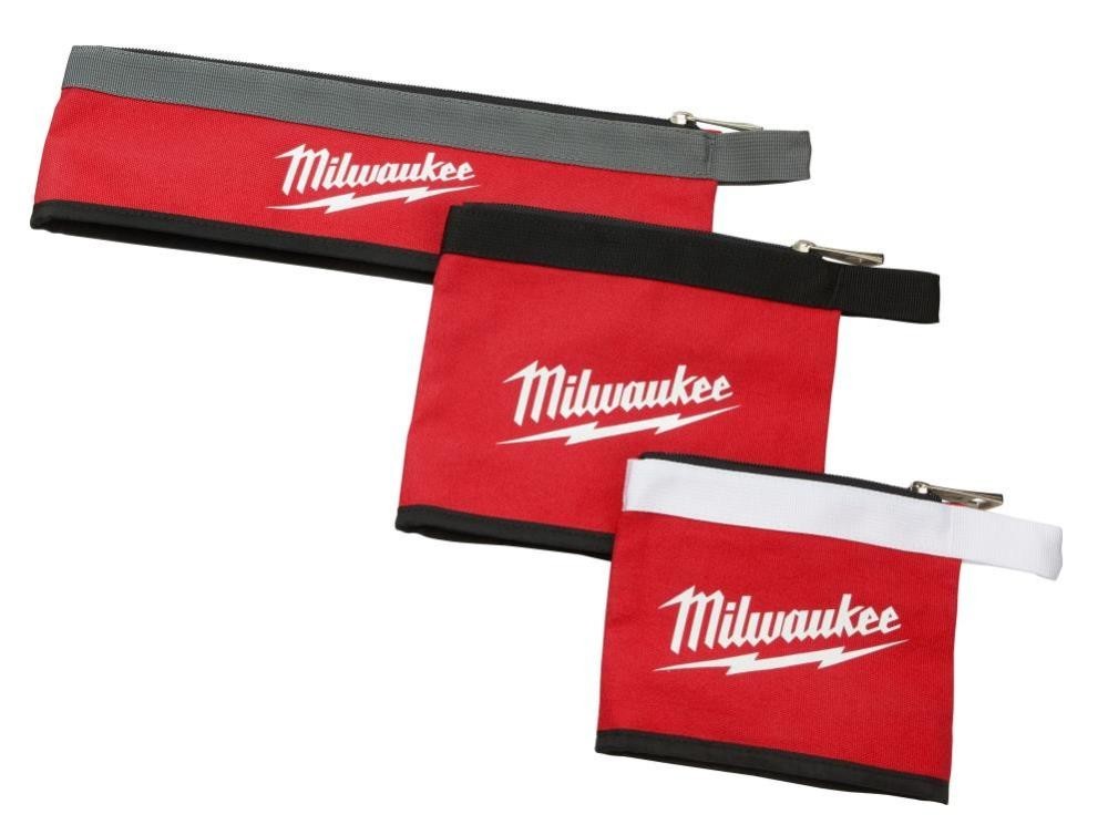 Milwaukee 48-22-8183 Multi-Size Zipper Pouches – Red ( 3 Pieces)