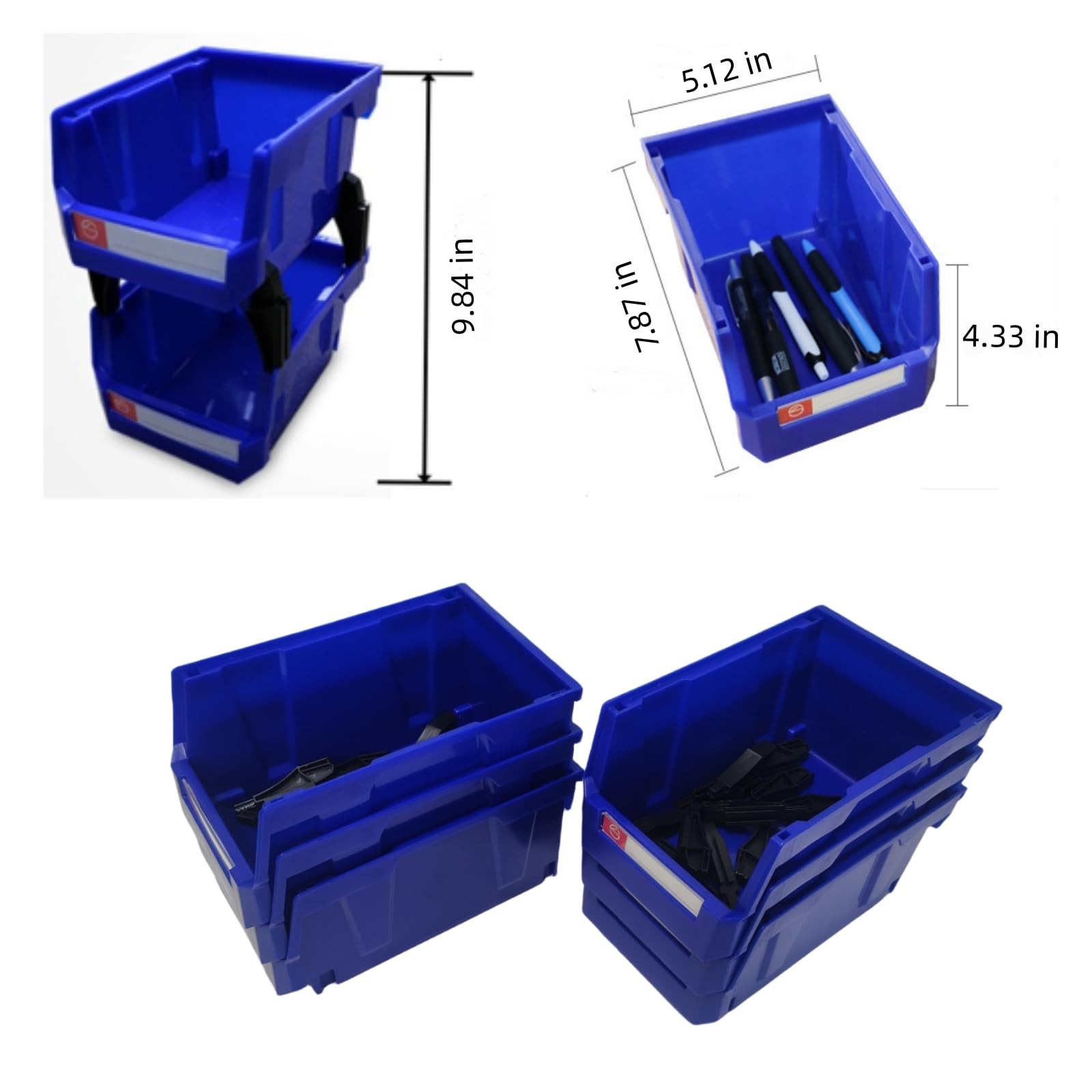 Storage Organizer Bins,Wall Mount Storage Parts Rack,Stackable Tool Bins for …