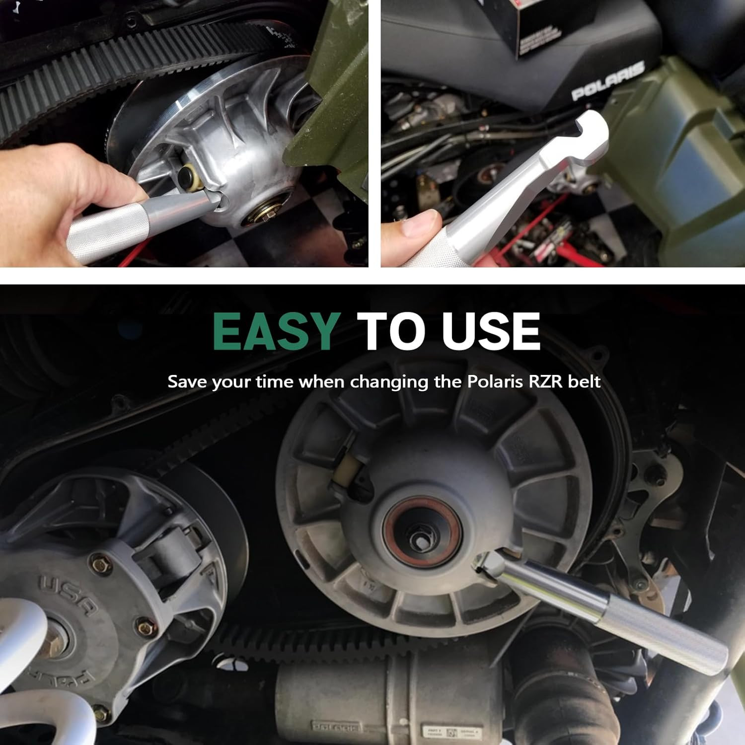 RZR Belt Changing Tool, Belt Removal Tools Kit Compatible with Polaris RZR 800S