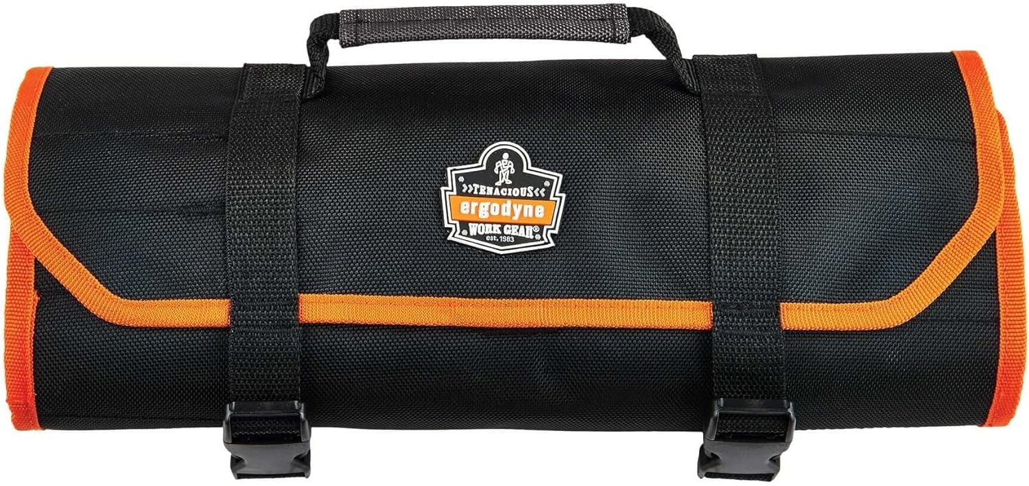 Ergodyne Arsenal 5871 Tool Roll-Up Pouch, 21-Pockets, Polyester, Black, Tall