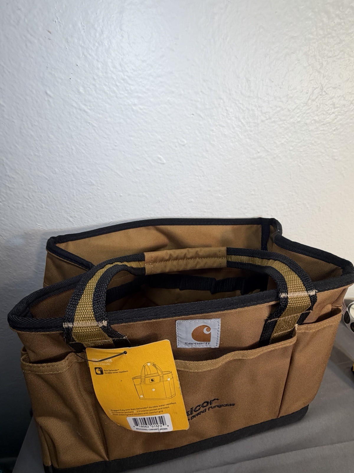 Carhartt 14 Inch Heavyweight Tool Bag with 25 Pockets Brown – NEW