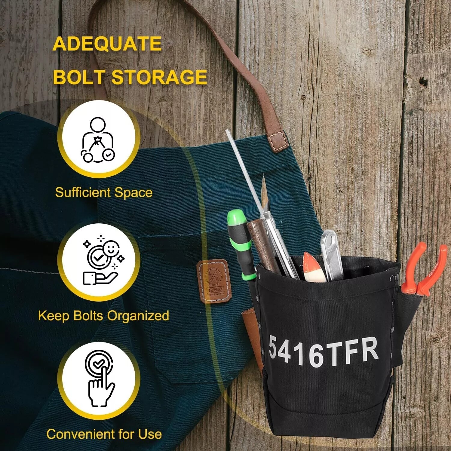 Black Flame Retardant Tool Kit with Replacement Probe Tip Hole, Water Repellent