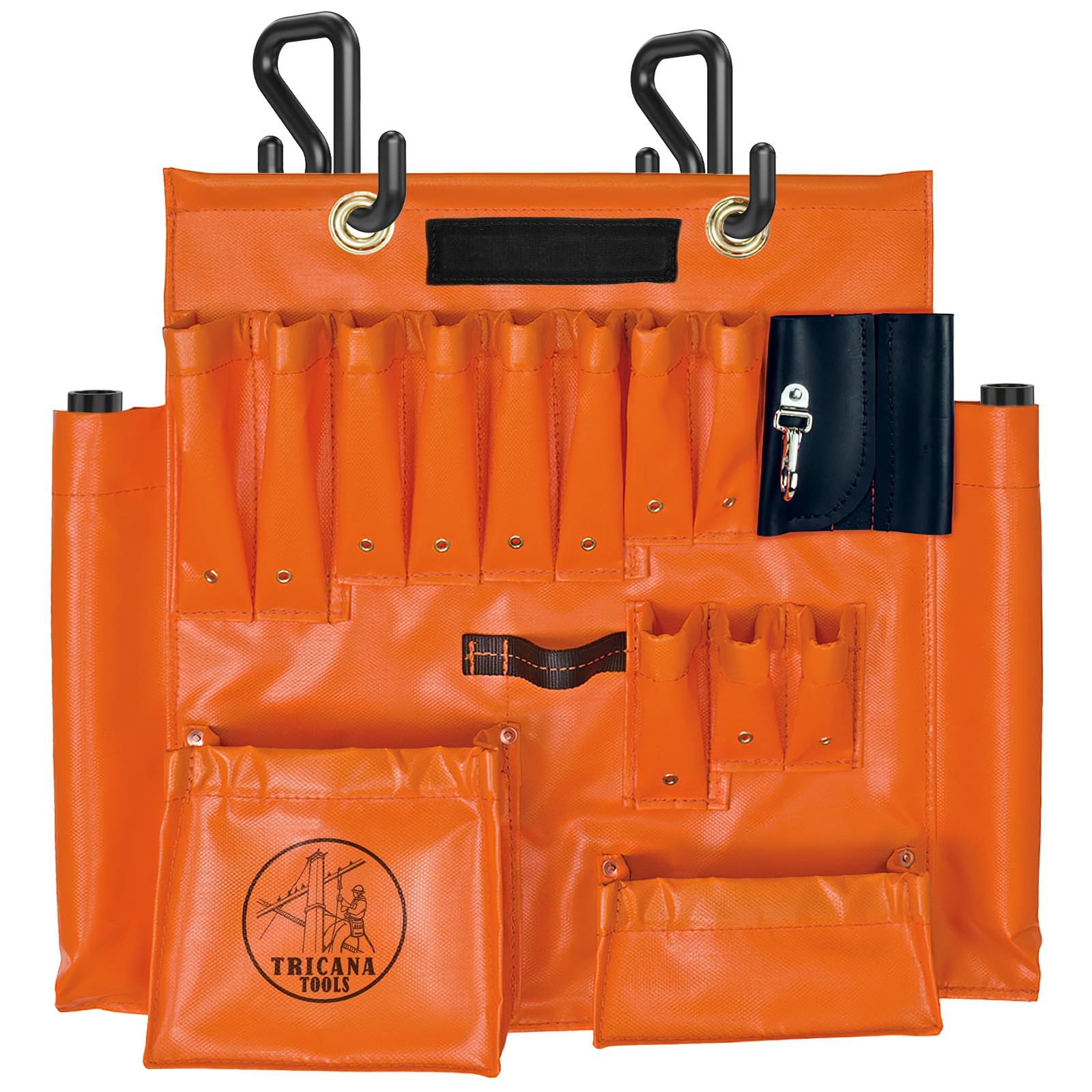 Lineman Aerial Apron Bucket Truck Tool Organizer 16 Pockets 2 Bucket Hooks