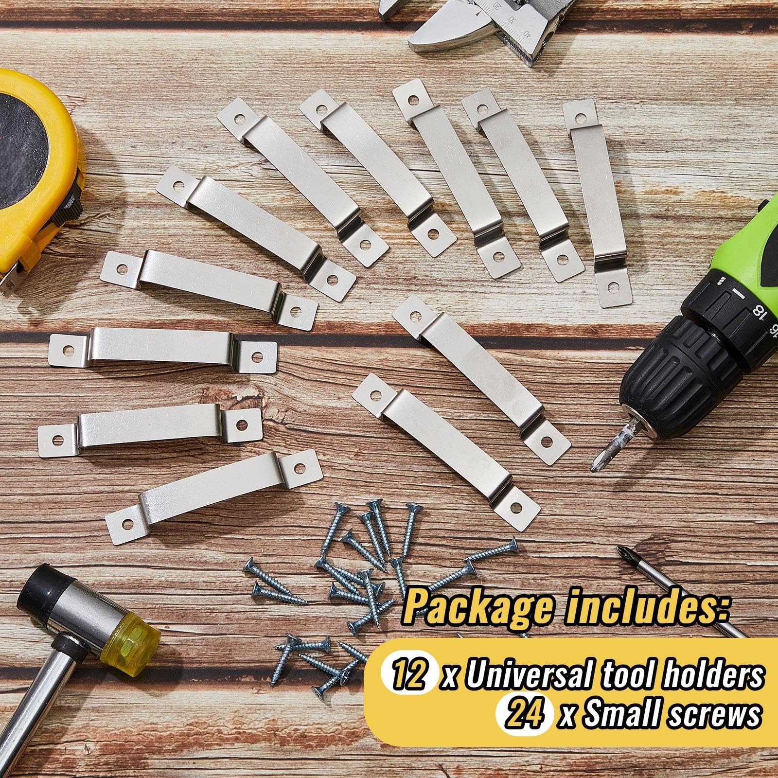 12 Pcs Tape Measure Clip Tape Measure Holder Bench Belt Universal Tool with S…