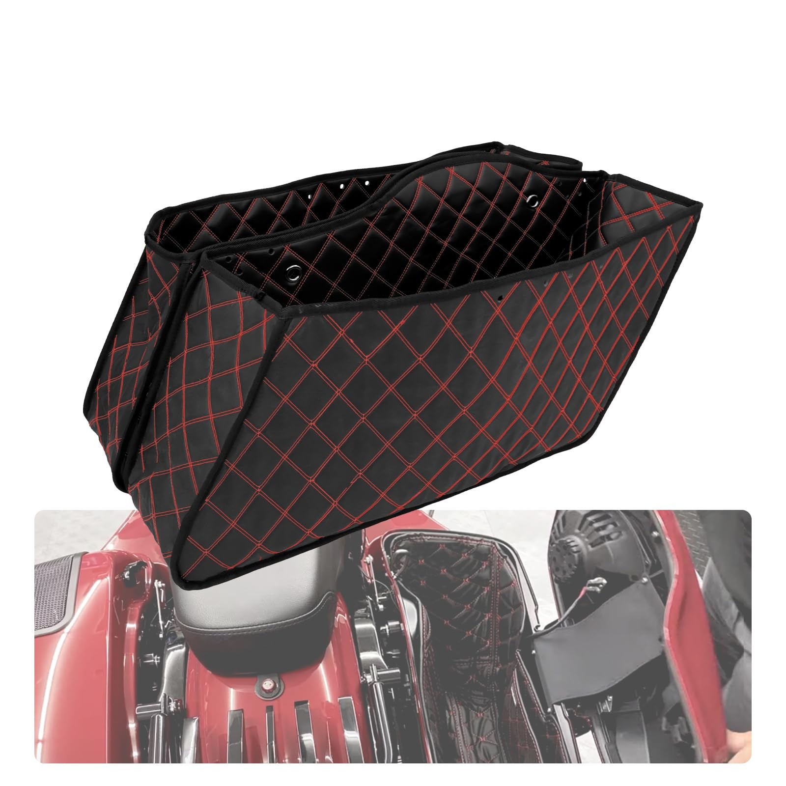 Motorcycle Saddlebag Carpet Liners for Harley Touring Models 19932013