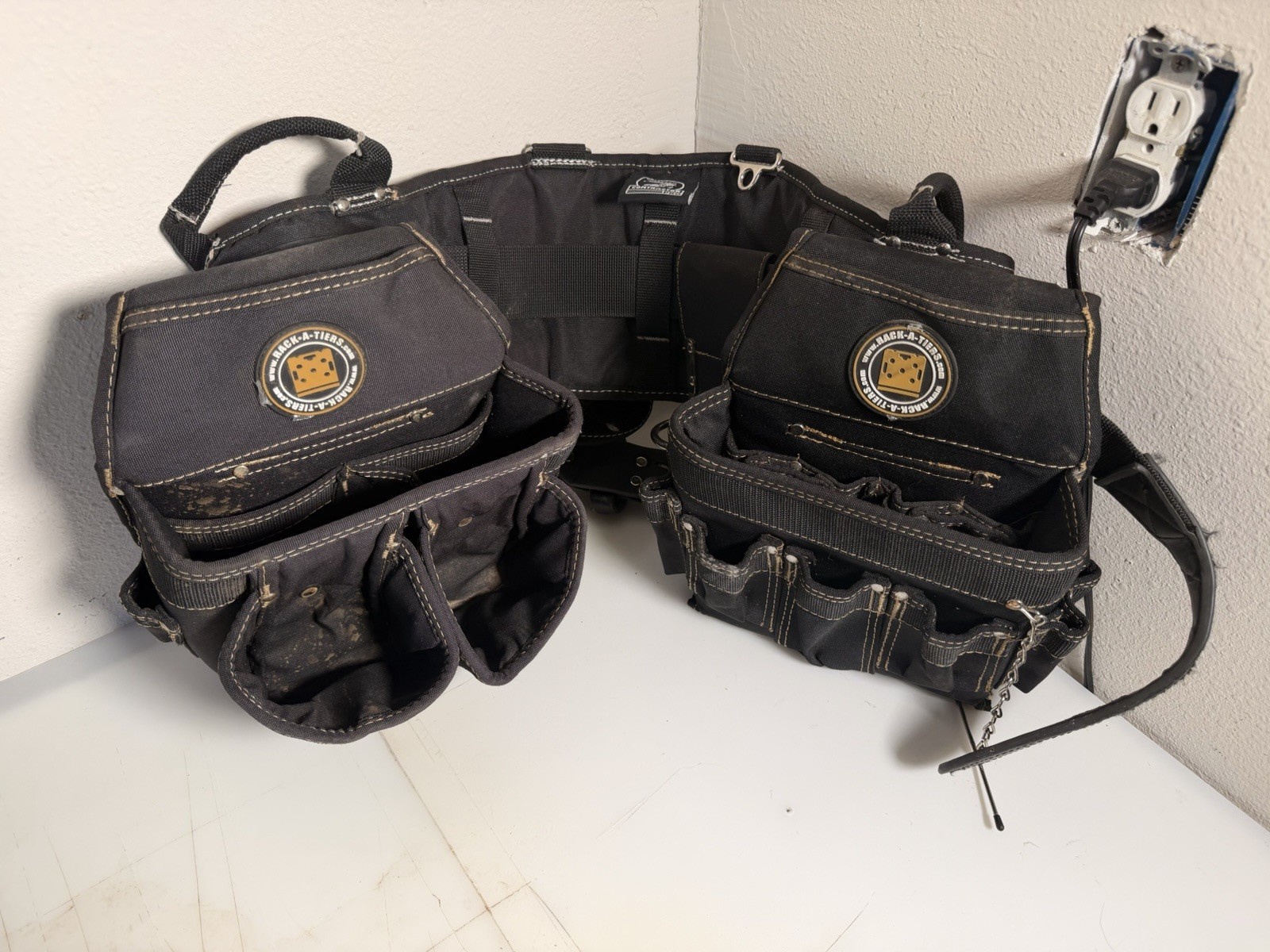Gatorback Contractor Pro Black Tool Utility Belt Pouch Adult #BACKROOM