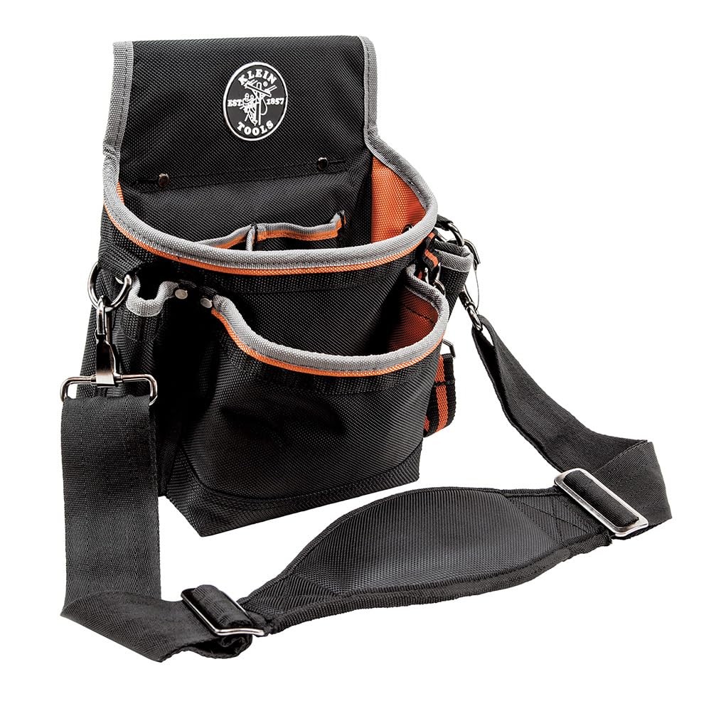 Klein Tools Utility Holster Pouch With Shoulder Strap 15 Pocket Tool Bag