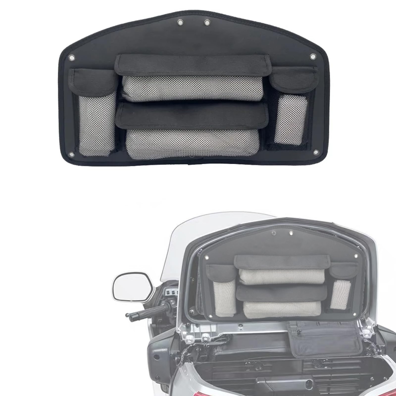 Motorcycle Trunk Lid Organizer Bag Removable Travel Luggage Bag for H-onda Goldw
