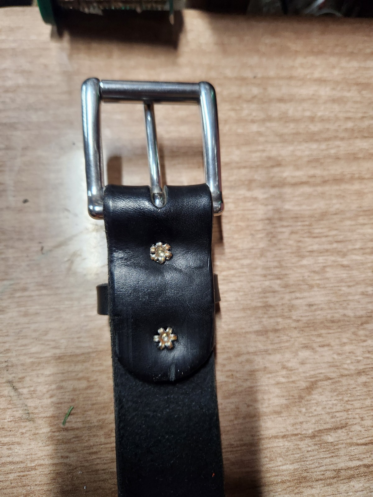 Handmade Rudedog USA 1.5” XL Black Leather Work Belt Adjustable 3021XL