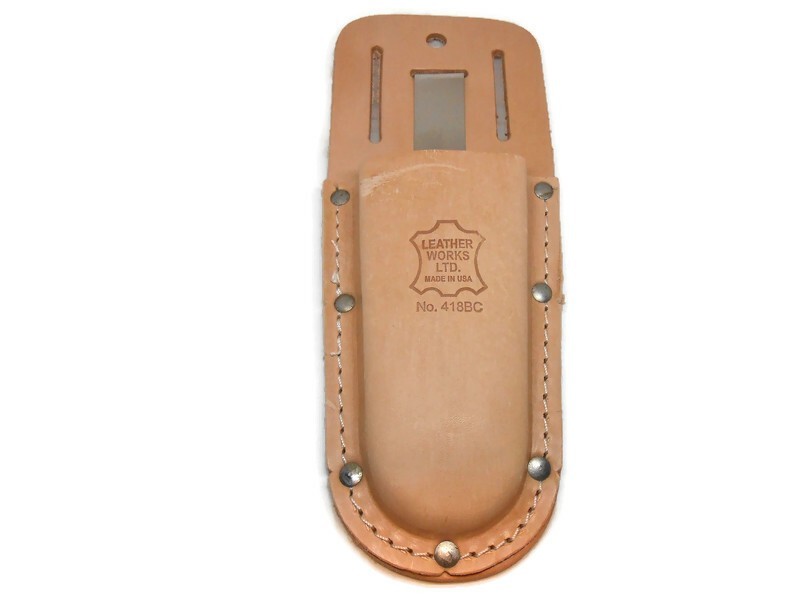 Leather Tool Holster PRUNER Holder W/ Clip Top Grain Saddle Leather Pliers Also