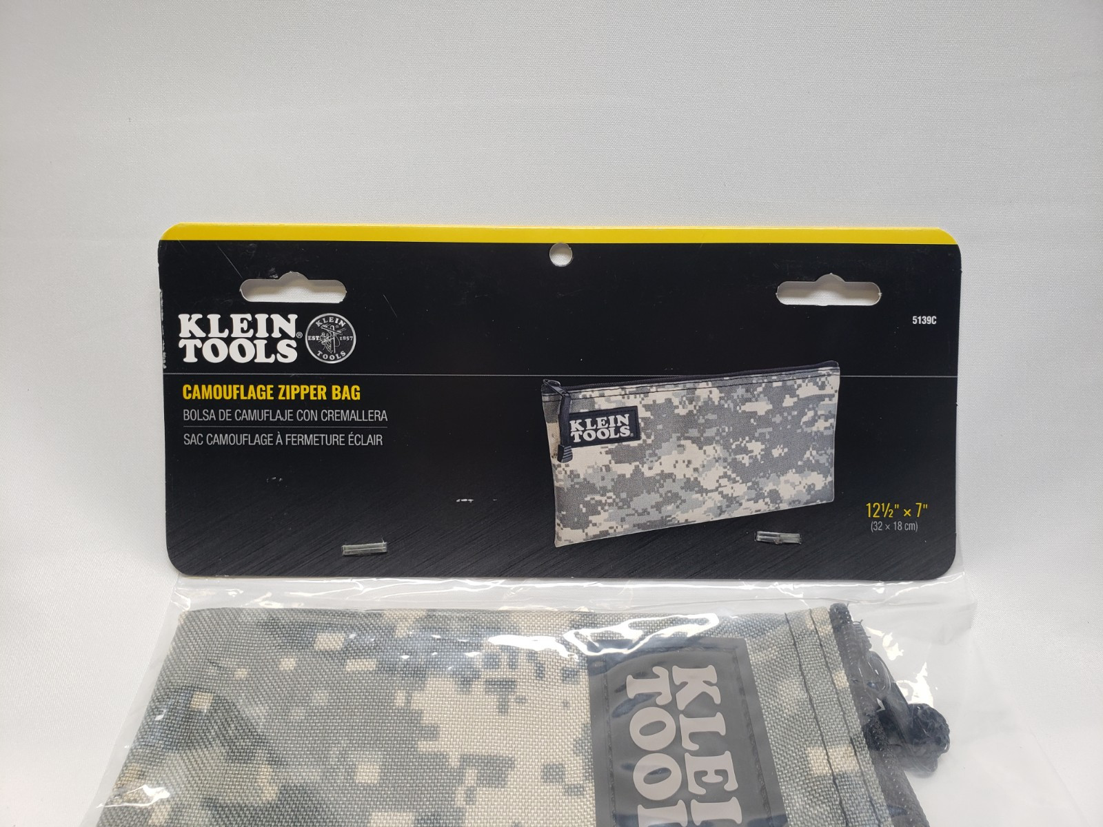 Klein Tools 5139C Digital Camoflage Cordura Nylon Tool Zipper Bag 12.5 Inch New