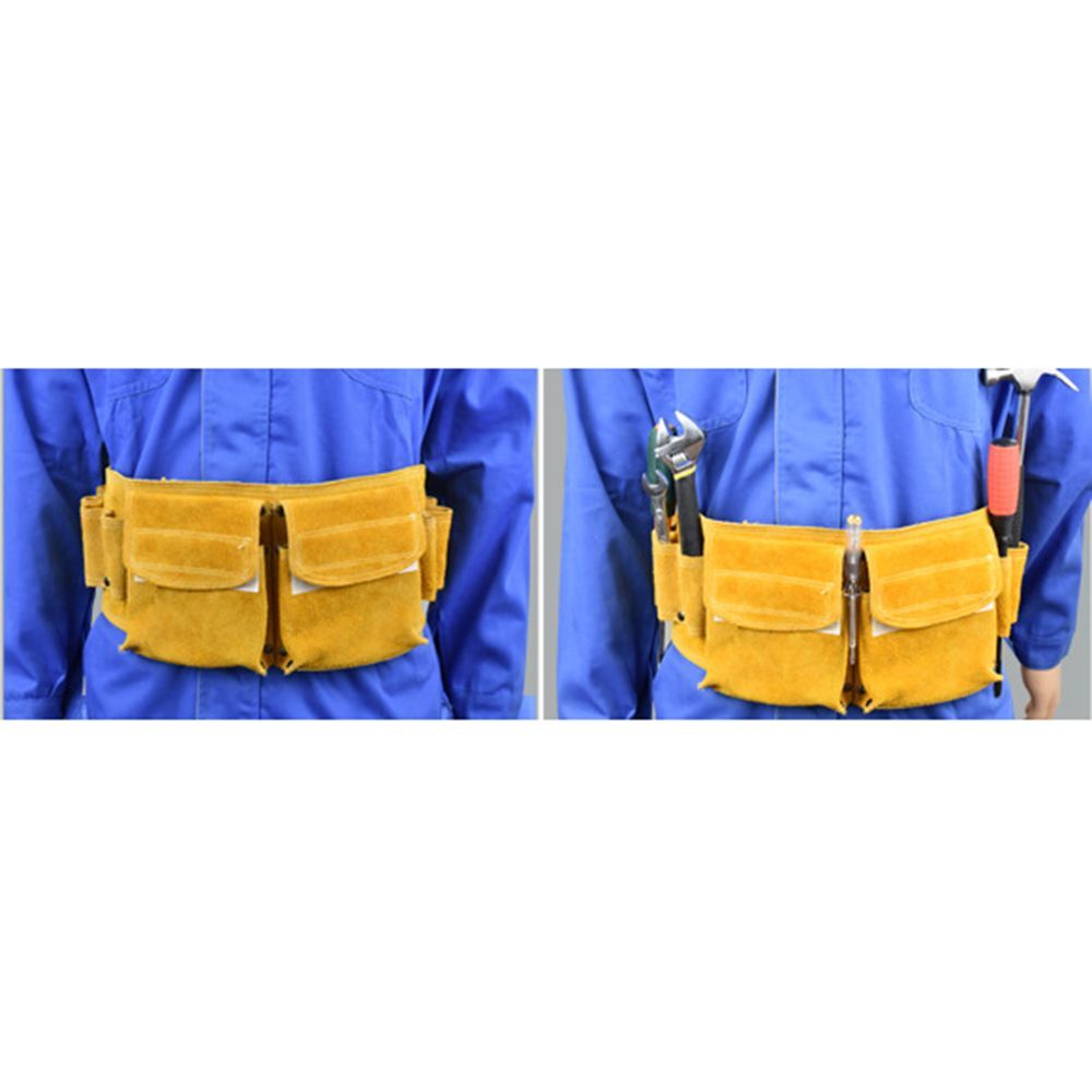 AS Tool Pouch Work Bag Leather Belt Electrician Maintenance Carpenter Woodworker