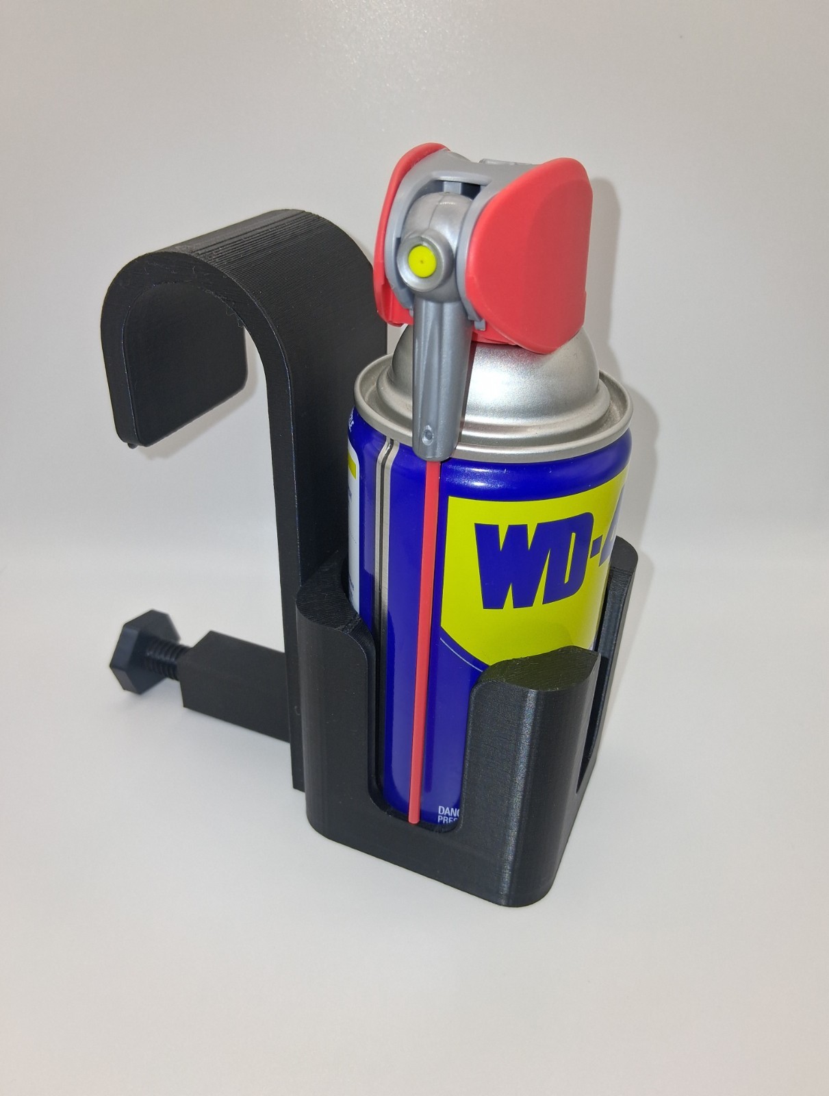 Tool Box Handle Can/Bottle Holder/Hanger with Adjustable Foot for Stability.