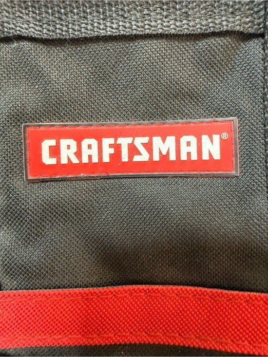 Craftsman 14” Tool Bag Black Red Polyester Zippered Utility Tote Part 37537