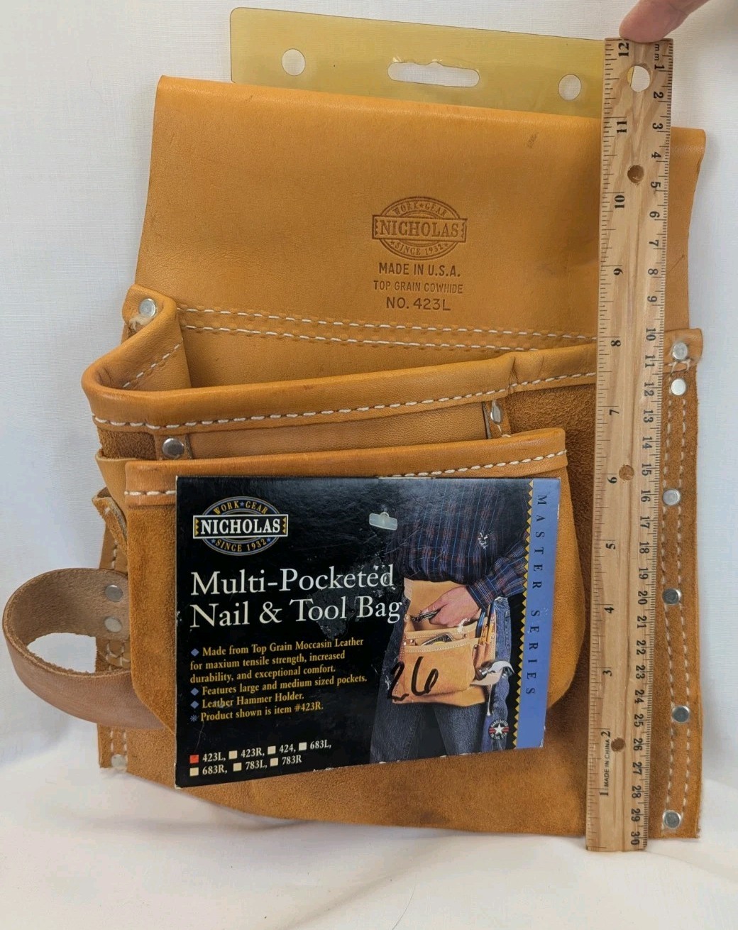 Nicholas Multi-pocketed Nail And Tool Bag, New, Belt Ready, 423L