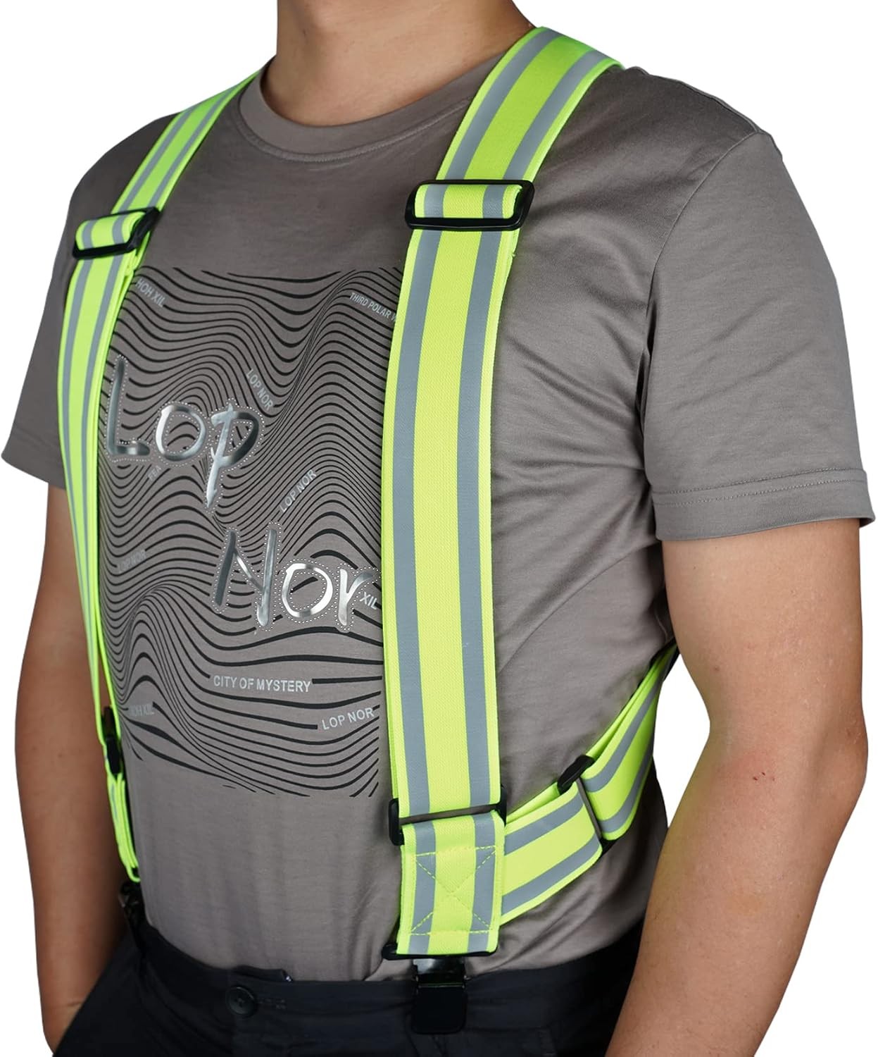 KUNN Safety Suspenders Reflective Mens Side-Clips Suspender 2 One Size, Sc001