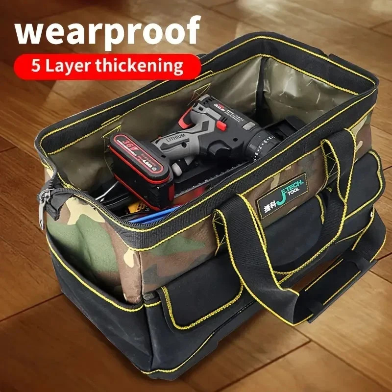 17″ Heavy Duty Tool Organizer Bag Wear-Proof Bags Mechanics Electrician Large