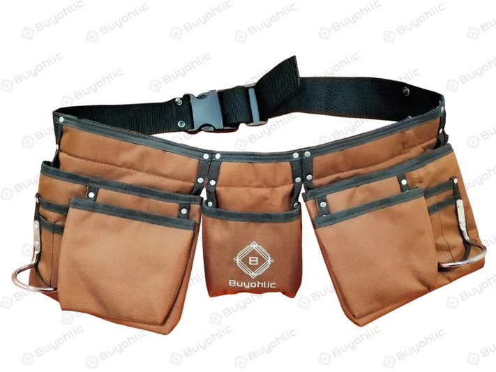 Heavy Duty Tool Bag 11 Pocket Double-Sided Polyester with Side Pockets