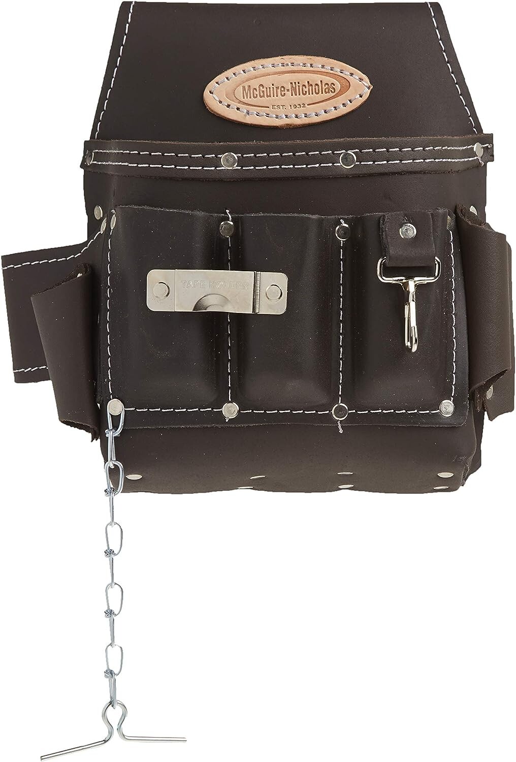McGuire-Nicholas 526-CC Brown Professional Electrician’S Pouch, oil tanned leath