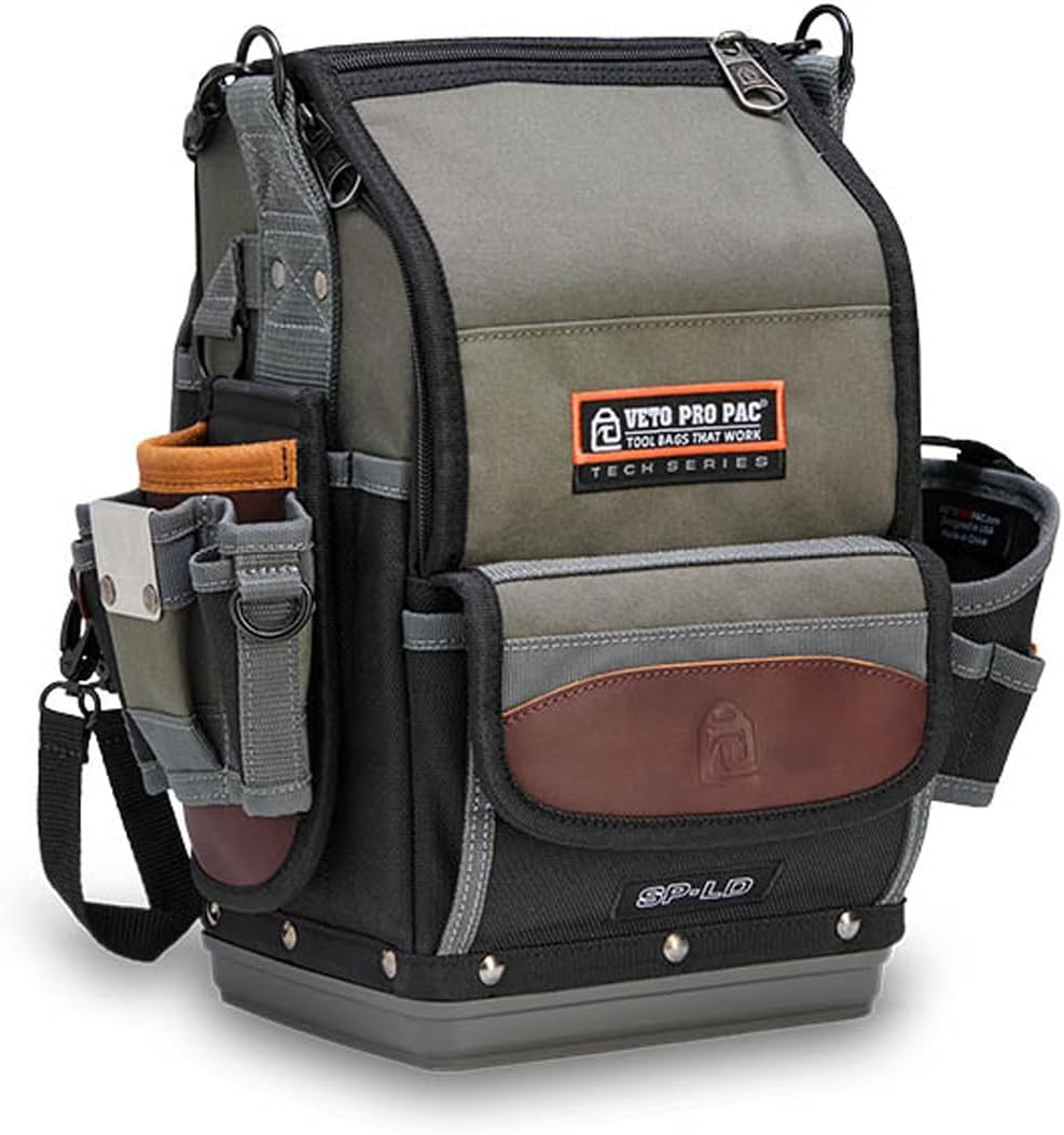Veto Pro Pac SP-LD Tool Bag Waterproof Technician Electrician 18 Pockets Grey