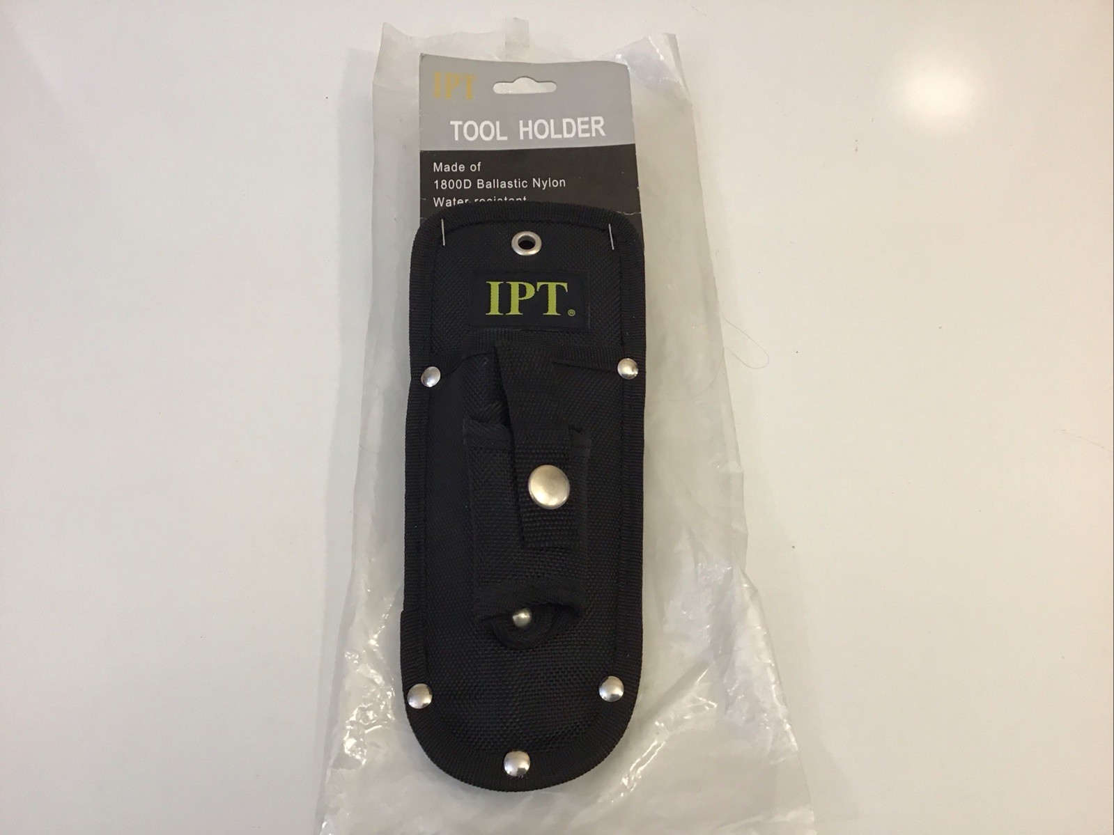IPT 5.75” 1800D Ballastic Nylon Double Tool Holder 5 Steel Rivets Belt Clip/Loop