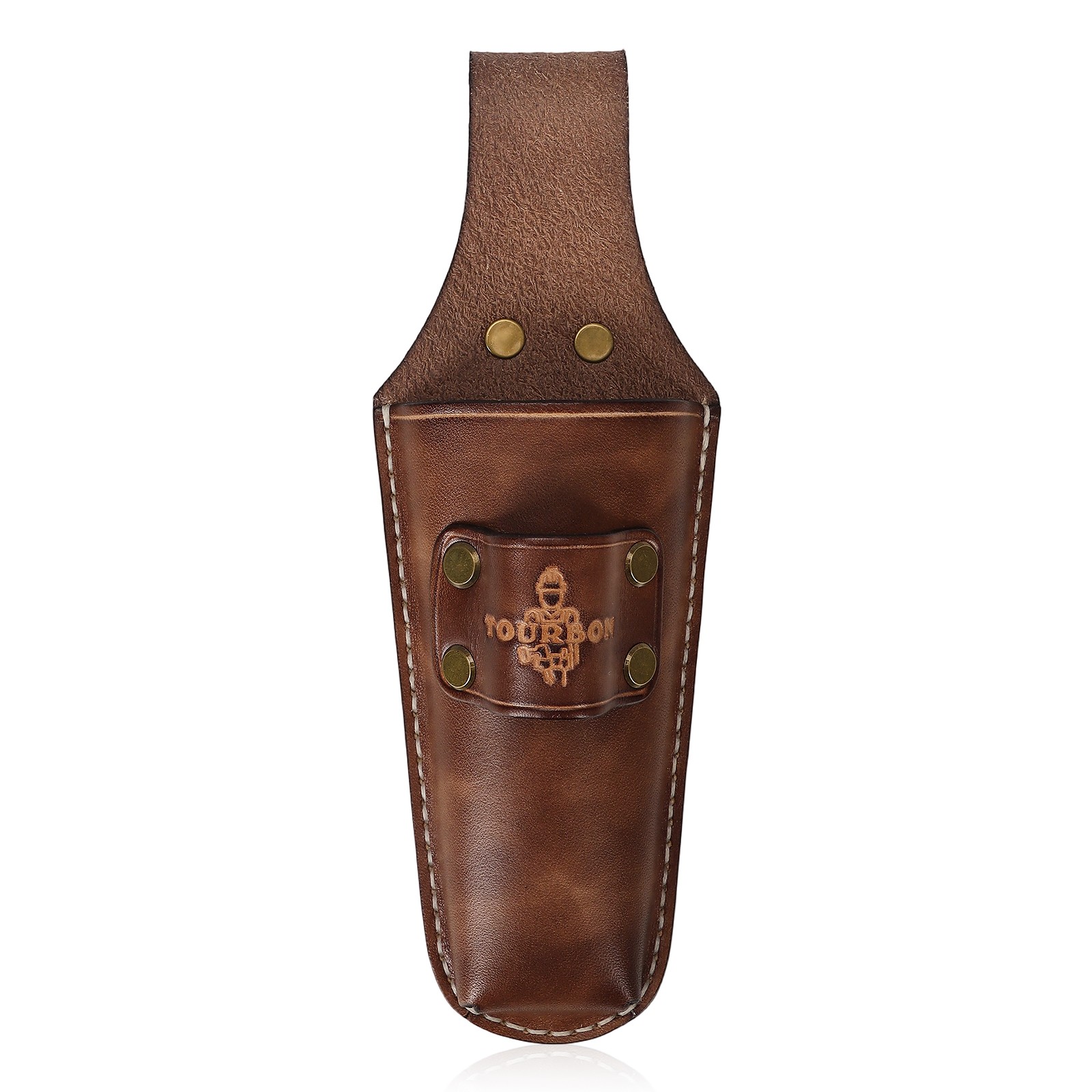 Tourbon Leather Garden Tool Belt Pouch 2-in-1 Pruner Shears Wrench Holder Case