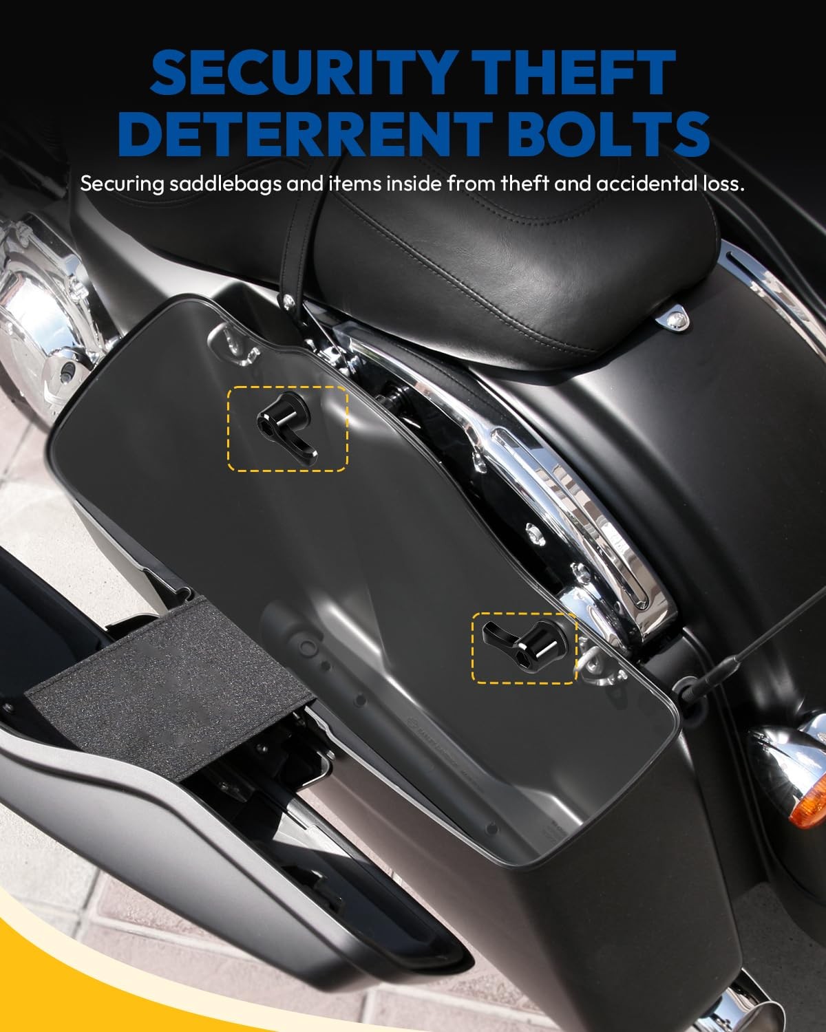 Saddle Bag Bolts, Saddlebag Locks Mounting Hardware Theft Deterrent Locks Sad…