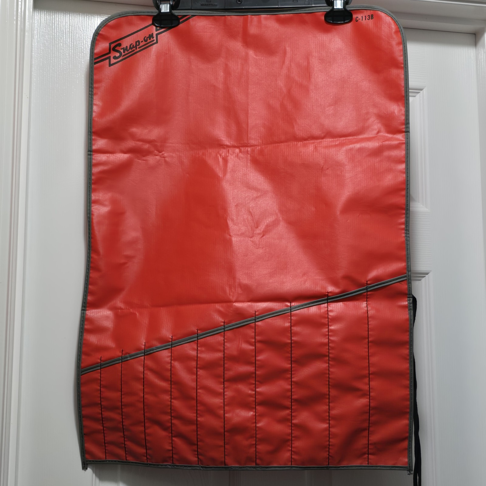 Vintage Snap On C-113B Red Tool Bag Pouch Roll 11 Pockets