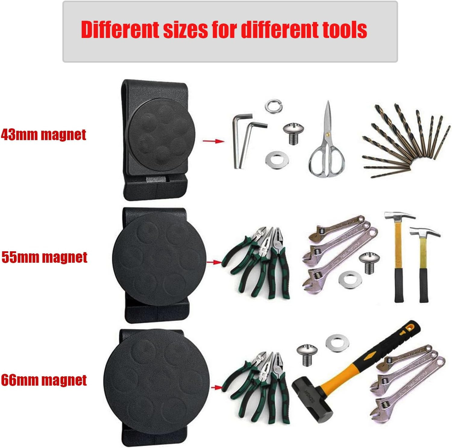 XXHong Belt Magnetic Clips Heavy Duty Tool Holder Black Small,