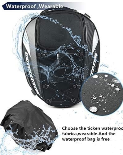 Motorcycle Tail/Seat Bag – Dual Use Waterproof Helmet Bag for Motorbike