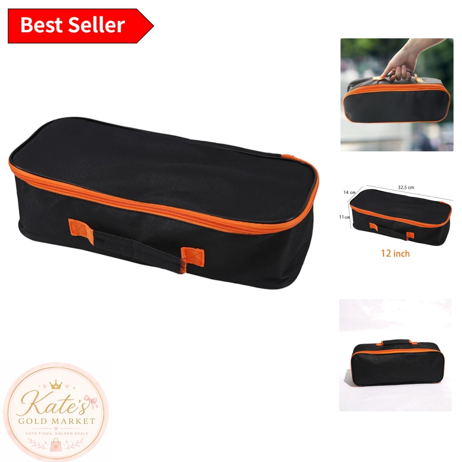 Oxford Fabric Tool Bag – Waterproof and Durable Zipper Pouch for Easy Carry