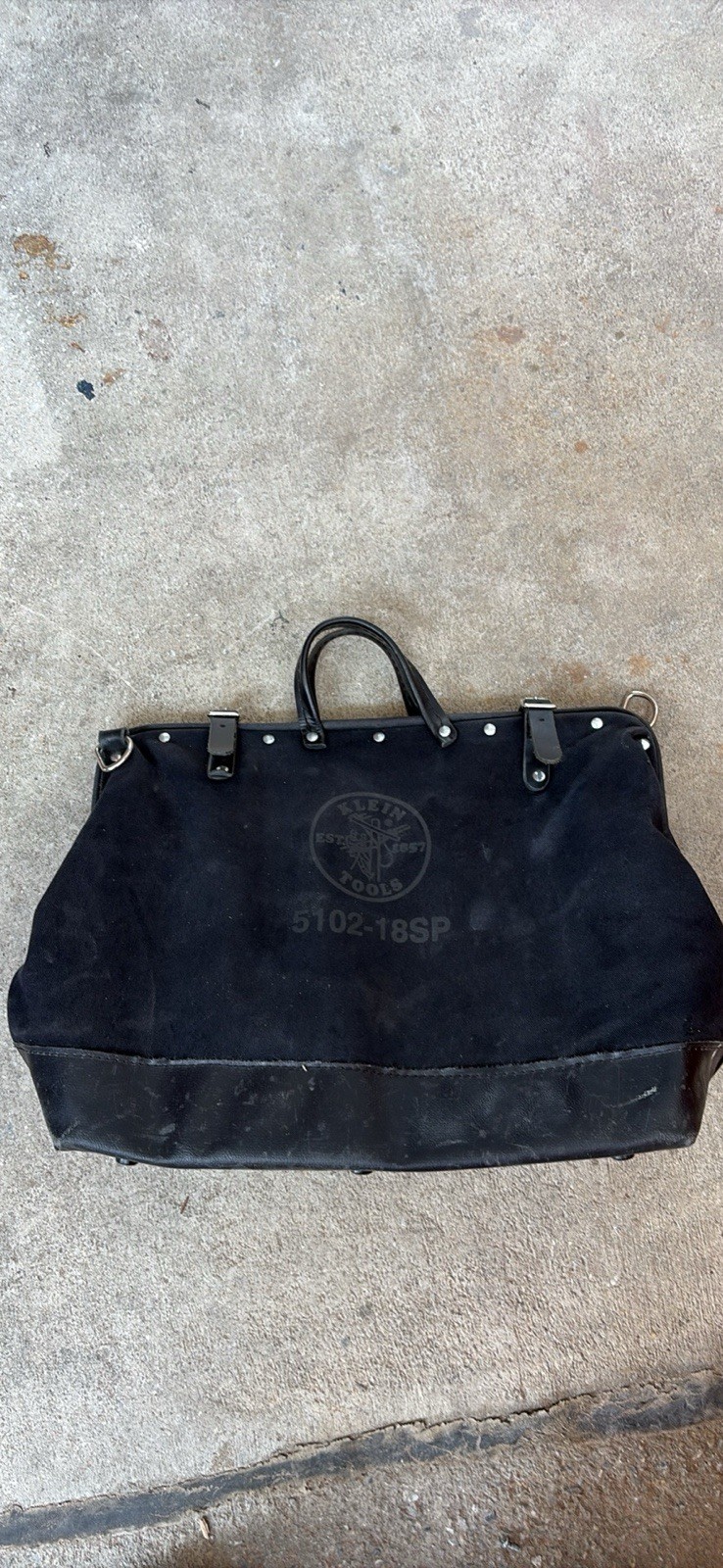 Klein Tools 5102-18SP 18 in Black Canvas Tool Bag Tote with Handle