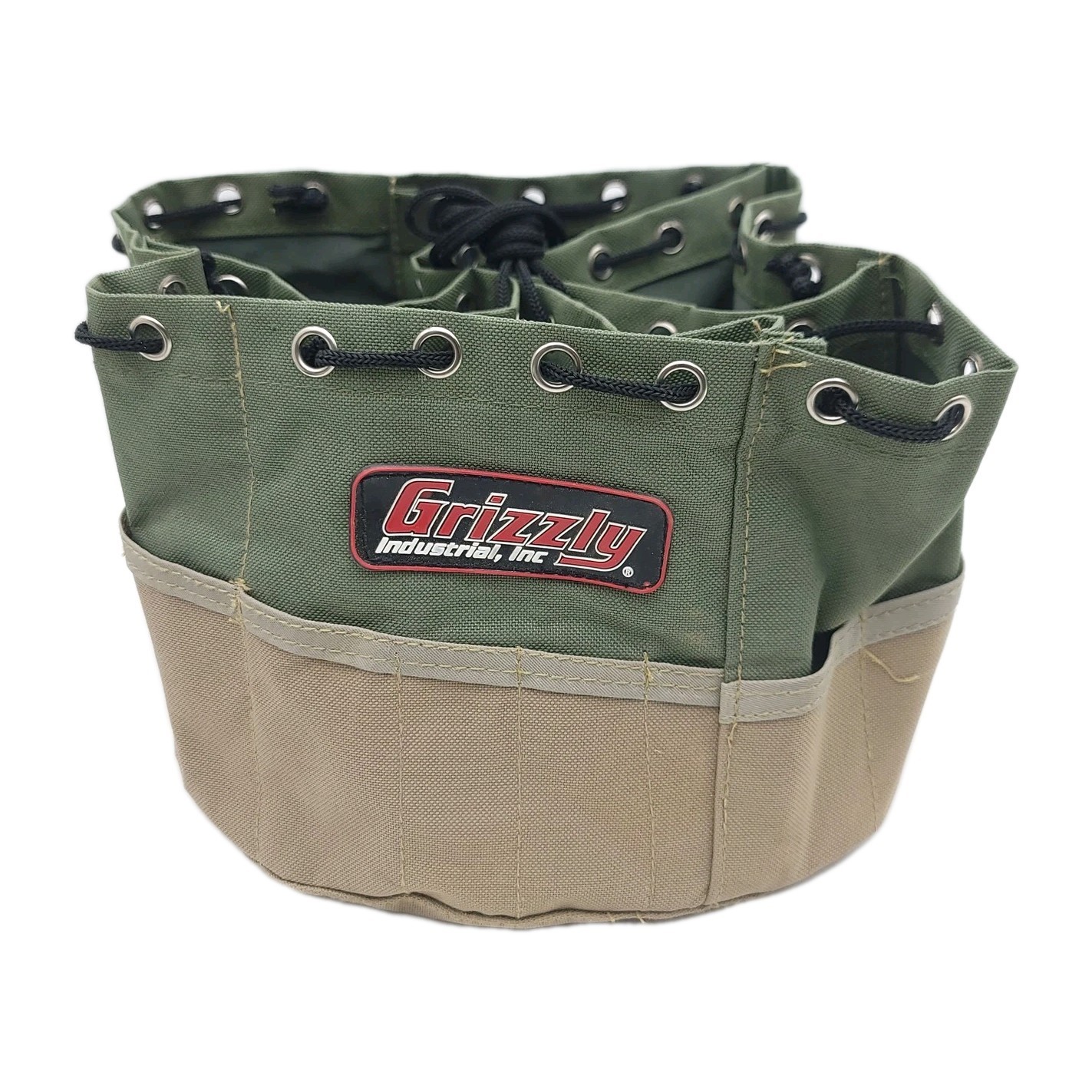 Grizzly Industrial Multi-Pocket Drawstring Nail Fastener Organizer Pouch Bag New