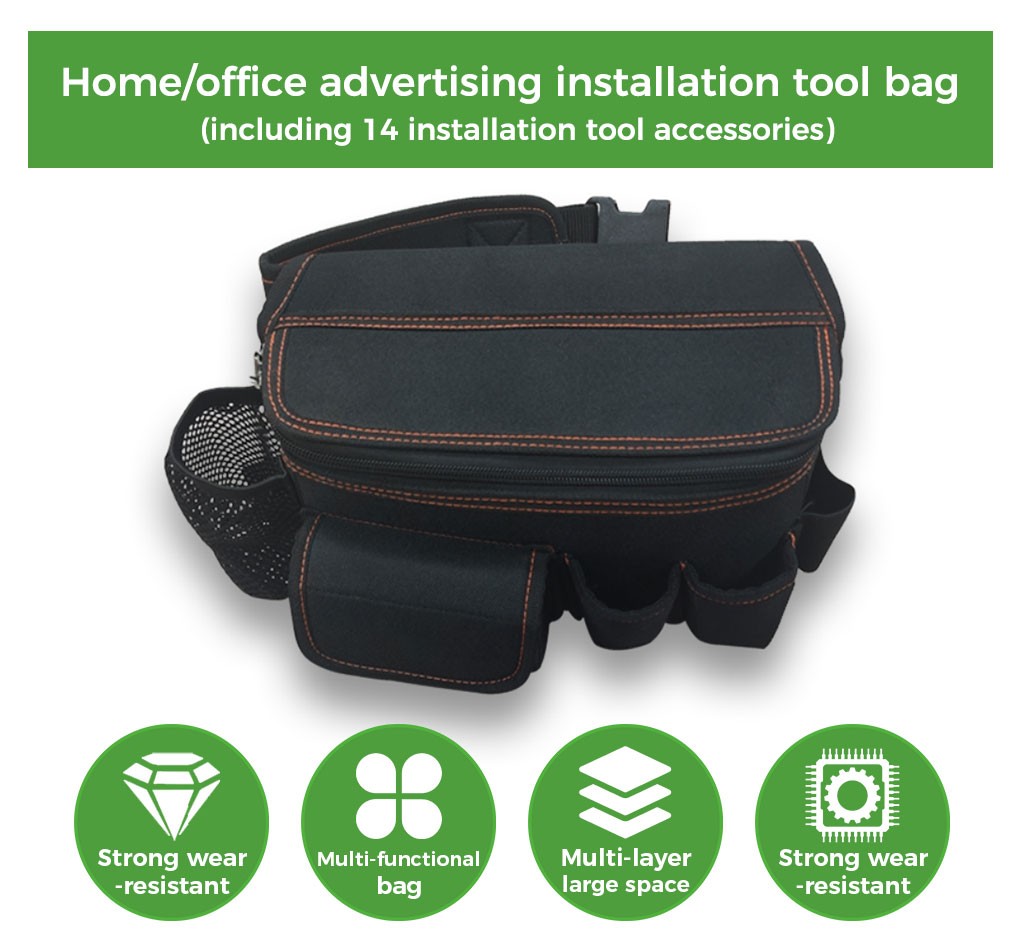 14 Tools in One Advertising Installation Tool Waist Bag Outdoor Installation