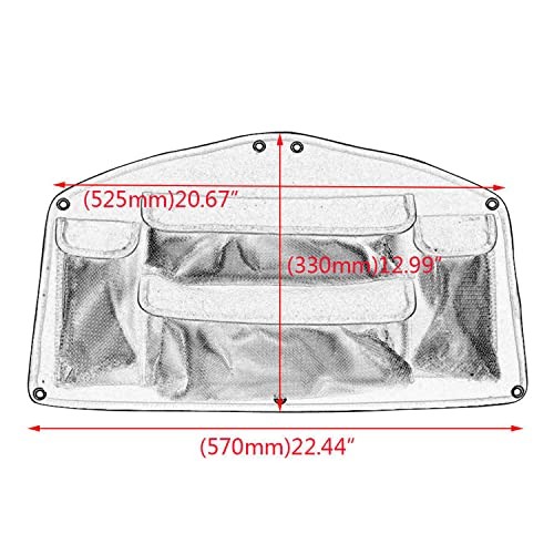 Black Motorcycle Rear Trunk Lid Organizer Multi Compartments Tool Bag