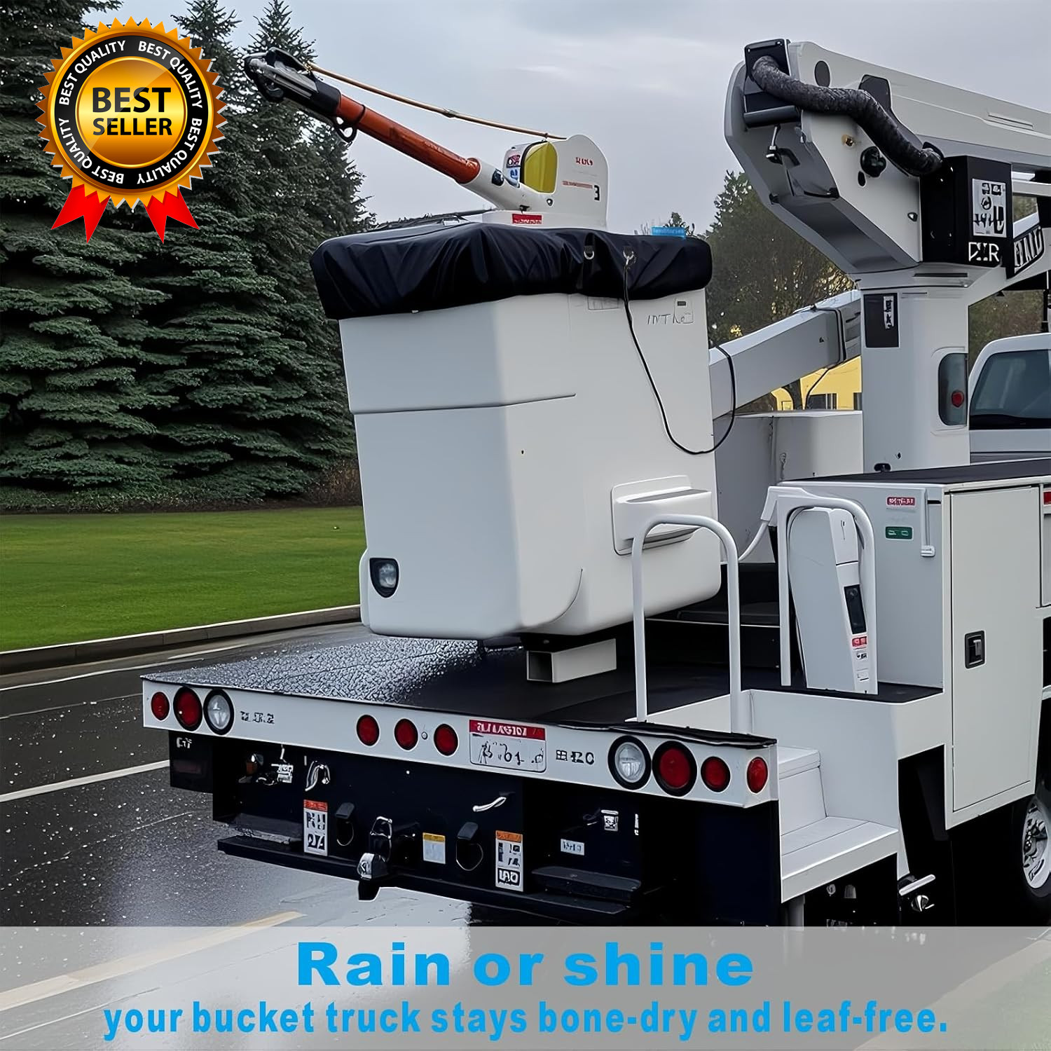 Bucket Truck Cover – Easy to Use Tear-Resistant with Elasticated Cord Buckle