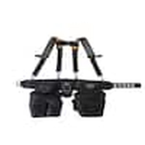 Dead On Tools Carpenter’s Tool Belt with LoadBear Suspenders – Black